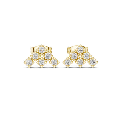14K Rose Gold Round Lab-Grown Diamond Everyday Wear Earrings for Women | Pure Carat