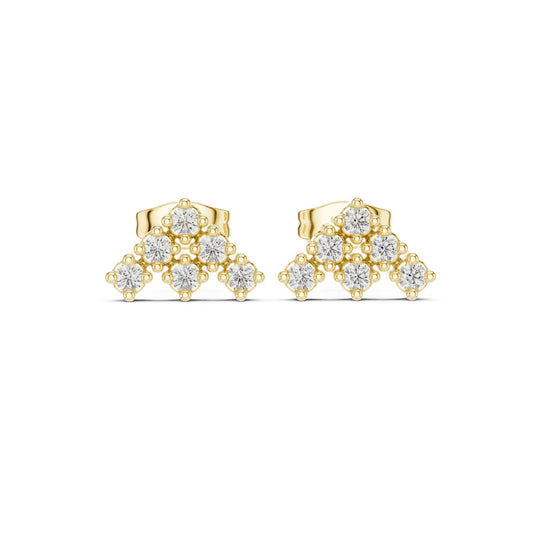 14K Rose Gold Round Lab-Grown Diamond Everyday Wear Earrings for Women | Pure Carat