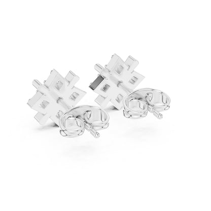 14K Yellow Gold Round Lab-Grown Diamond Wedding Earrings for Women | Pure Carat