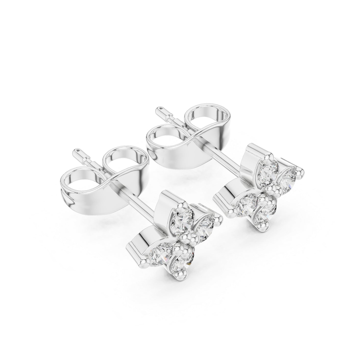 14K Rose Gold Round Lab-Grown Diamond Engagement Earrings for Women | Pure Carat