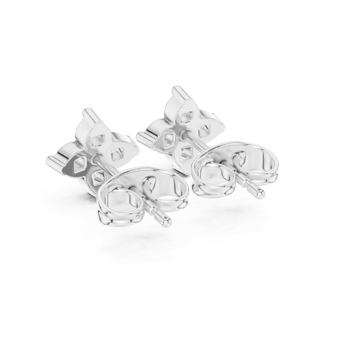 14K Rose Gold Round Lab-Grown Diamond Engagement Earrings for Women | Pure Carat