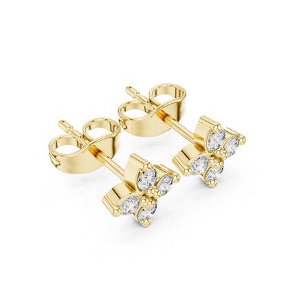 14K Rose Gold Round Lab-Grown Diamond Engagement Earrings for Women | Pure Carat