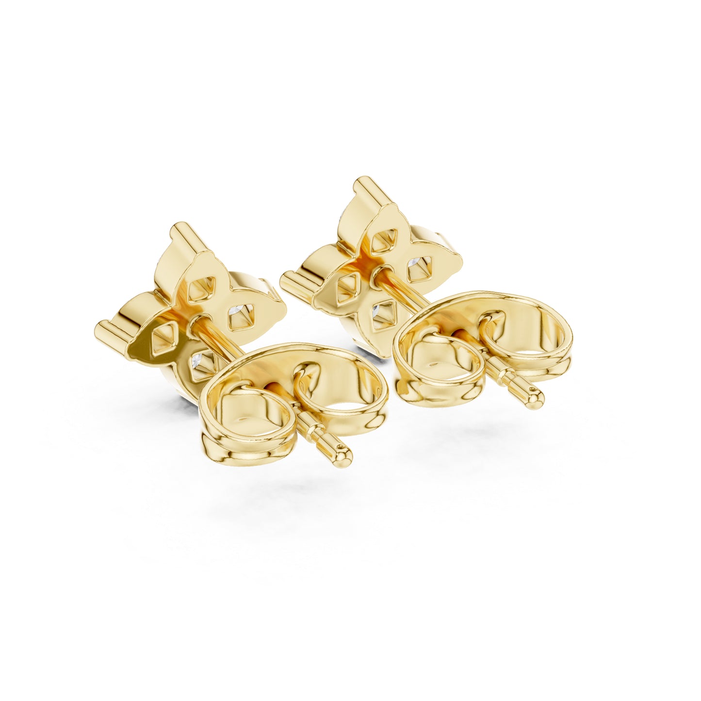 14K Rose Gold Round Lab-Grown Diamond Engagement Earrings for Women | Pure Carat