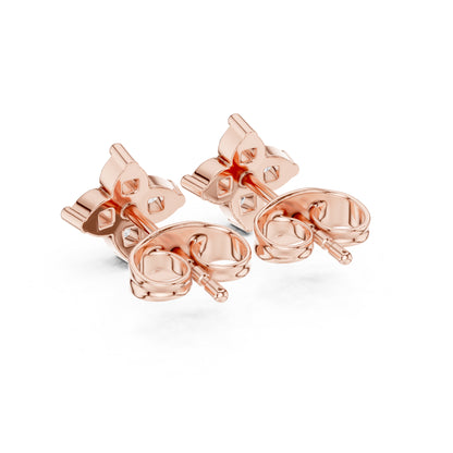 14K Rose Gold Round Lab-Grown Diamond Engagement Earrings for Women | Pure Carat