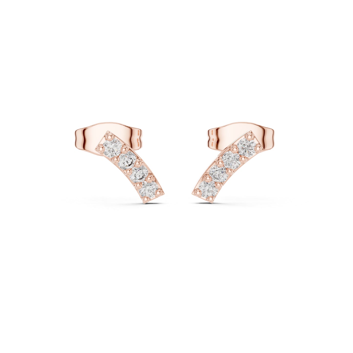 18K White Gold Round Lab-Grown Diamond Engagement Earrings for Women | Pure Carat