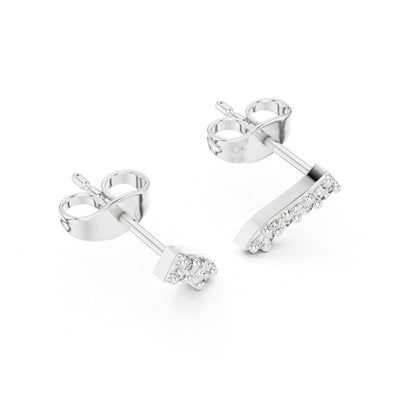 18K White Gold Round Lab-Grown Diamond Engagement Earrings for Women | Pure Carat