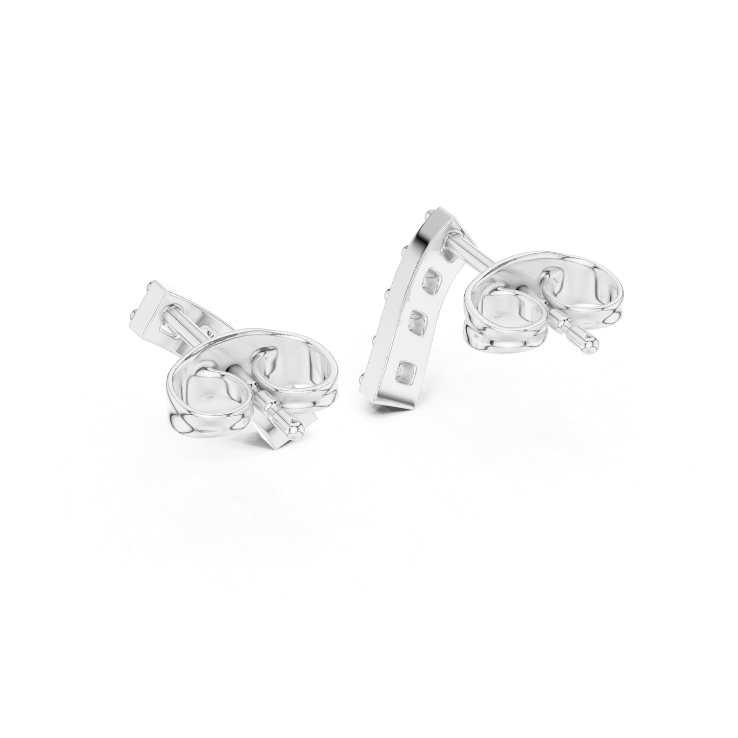 18K White Gold Round Lab-Grown Diamond Engagement Earrings for Women | Pure Carat
