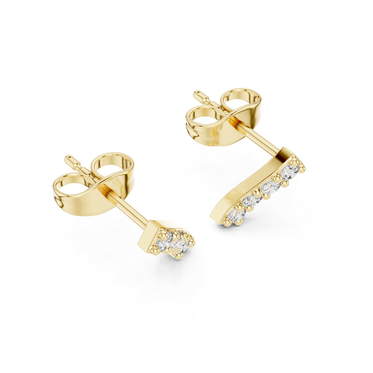 18K White Gold Round Lab-Grown Diamond Engagement Earrings for Women | Pure Carat