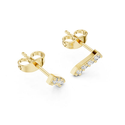 18K White Gold Round Lab-Grown Diamond Engagement Earrings for Women | Pure Carat