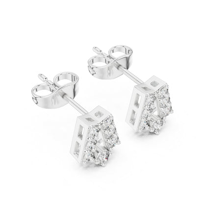 14K Rose Gold Round Lab-Grown Diamond Engagement Earrings for Women | Pure Carat