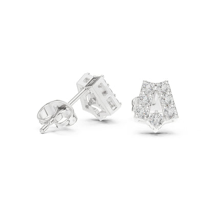 14K Rose Gold Round Lab-Grown Diamond Engagement Earrings for Women | Pure Carat