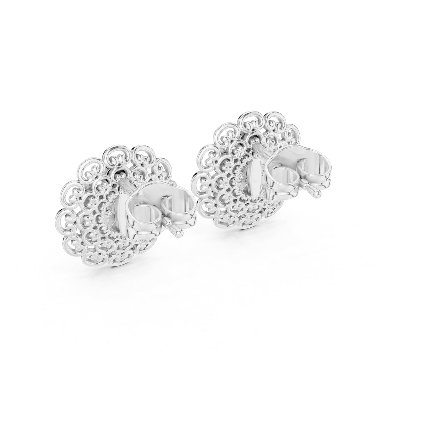 14K Yellow Gold Round Lab-Grown Diamond Engagement Earrings for Women | Pure Carat