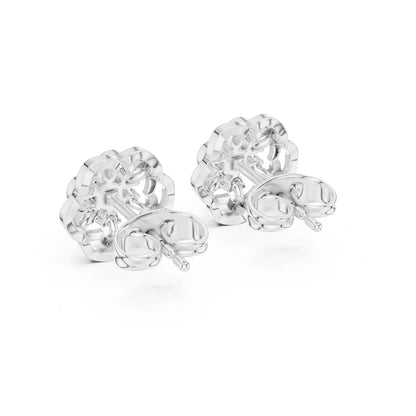 18K White Gold Round Lab-Grown Diamond Engagement Earrings for Women | Pure Carat