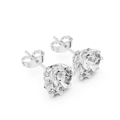 18K Yellow Gold Round Lab-Grown Diamond Engagement Earrings for Women | Pure Carat