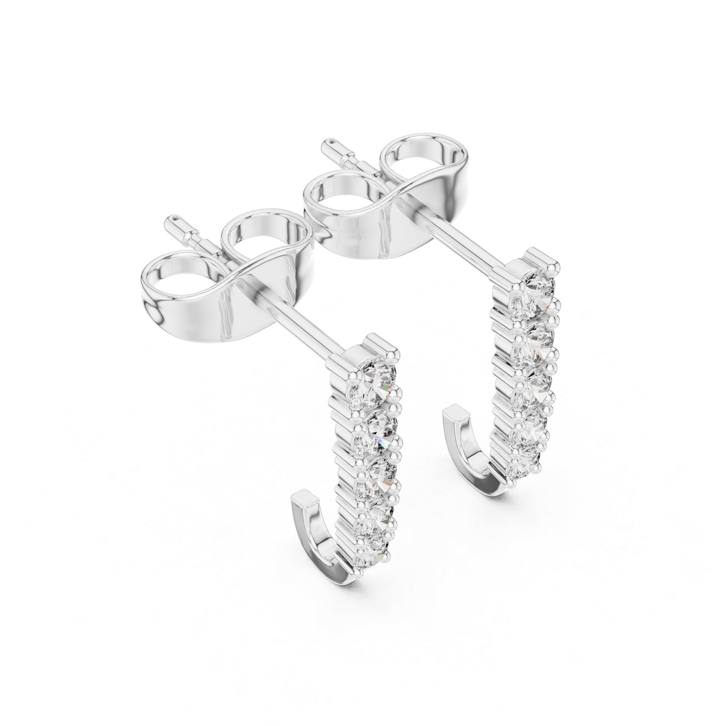 18K Yellow Gold Round Lab-Grown Diamond Engagement Earrings for Women | Pure Carat