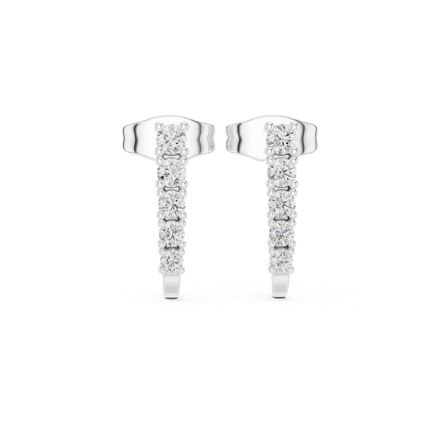 18K Yellow Gold Round Lab-Grown Diamond Engagement Earrings for Women | Pure Carat