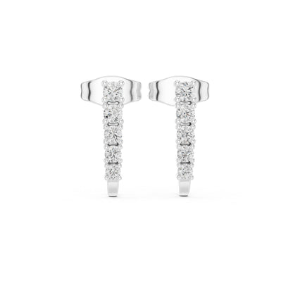 18K Yellow Gold Round Lab-Grown Diamond Engagement Earrings for Women | Pure Carat