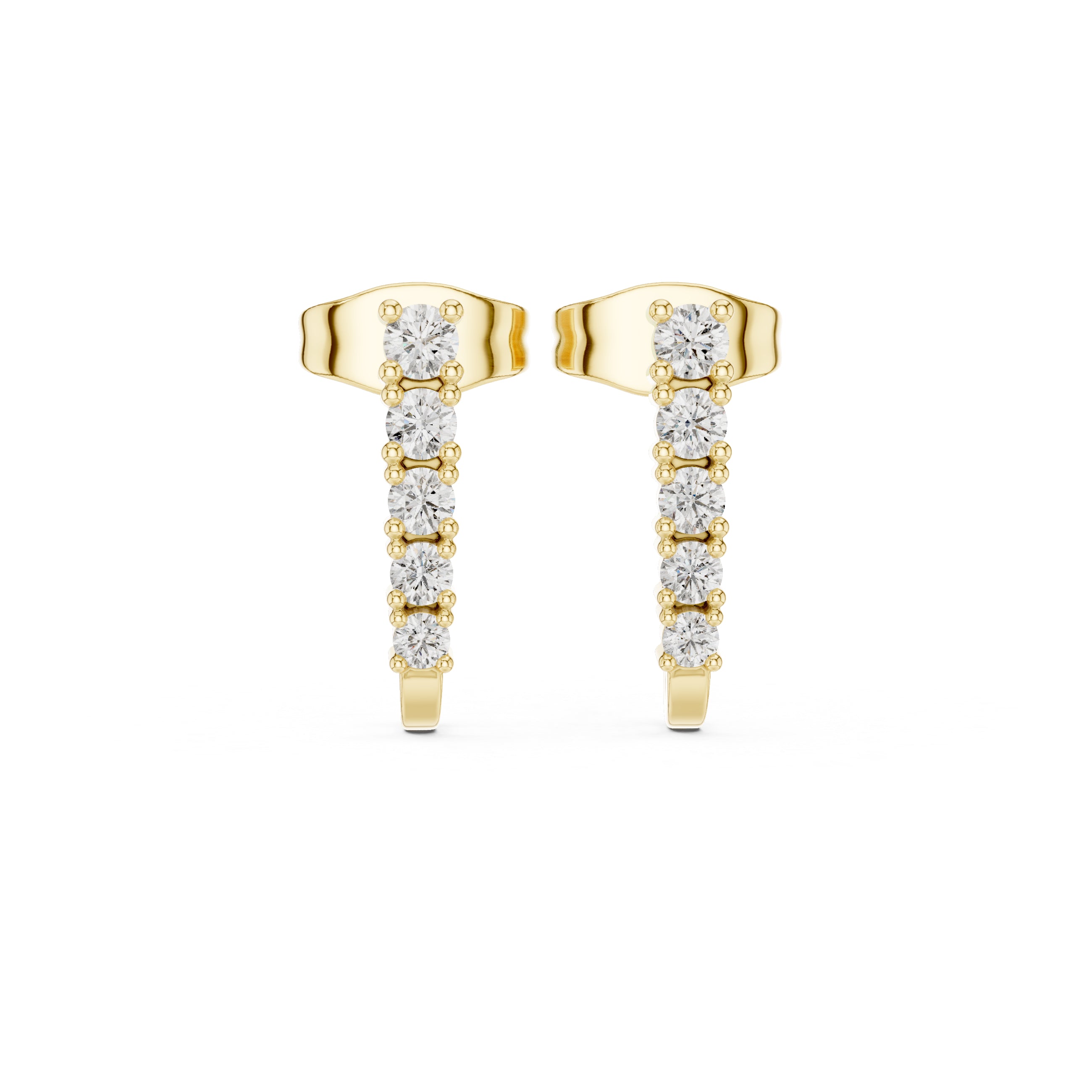 Flower Open Diamond Earrings