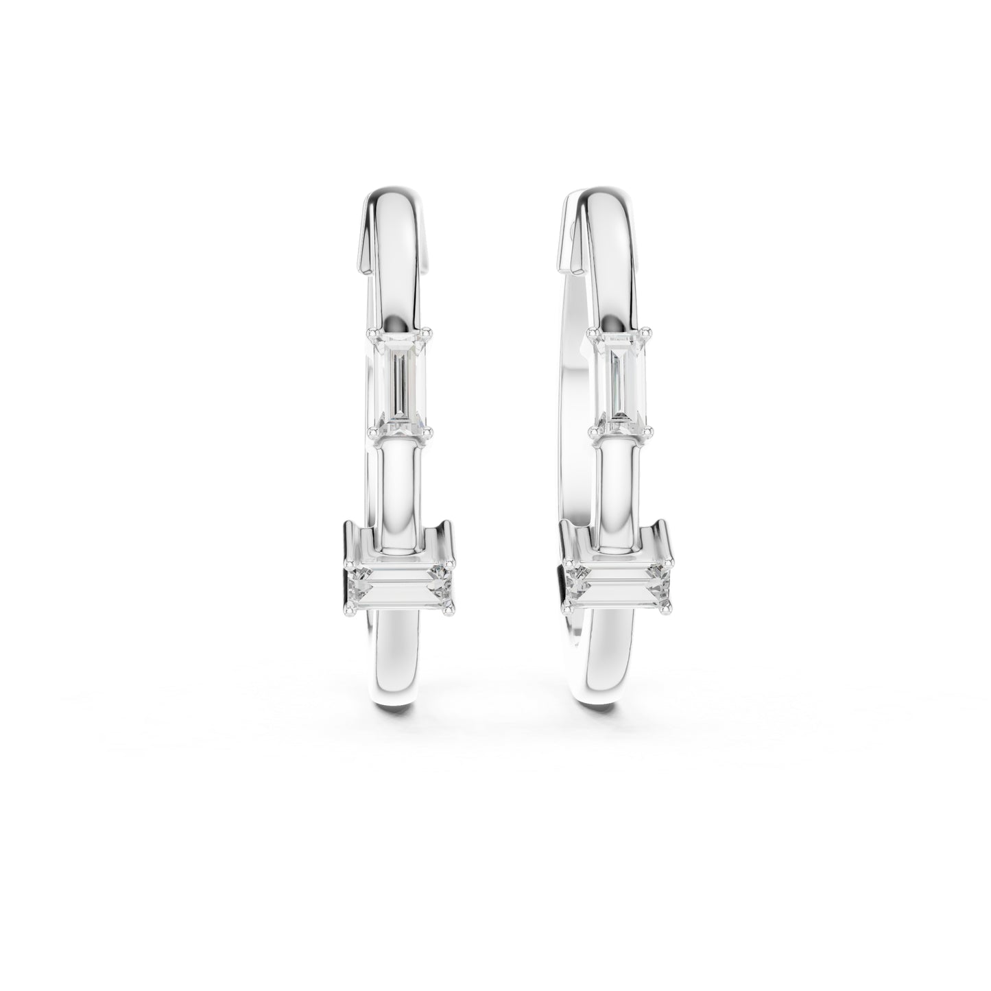 Pure Carat 18K Rose Gold Drop Earrings with Bug-Cut Lab-Grown Diamonds - Party Wear