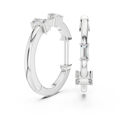 Pure Carat 18K Rose Gold Drop Earrings with Bug-Cut Lab-Grown Diamonds - Party Wear