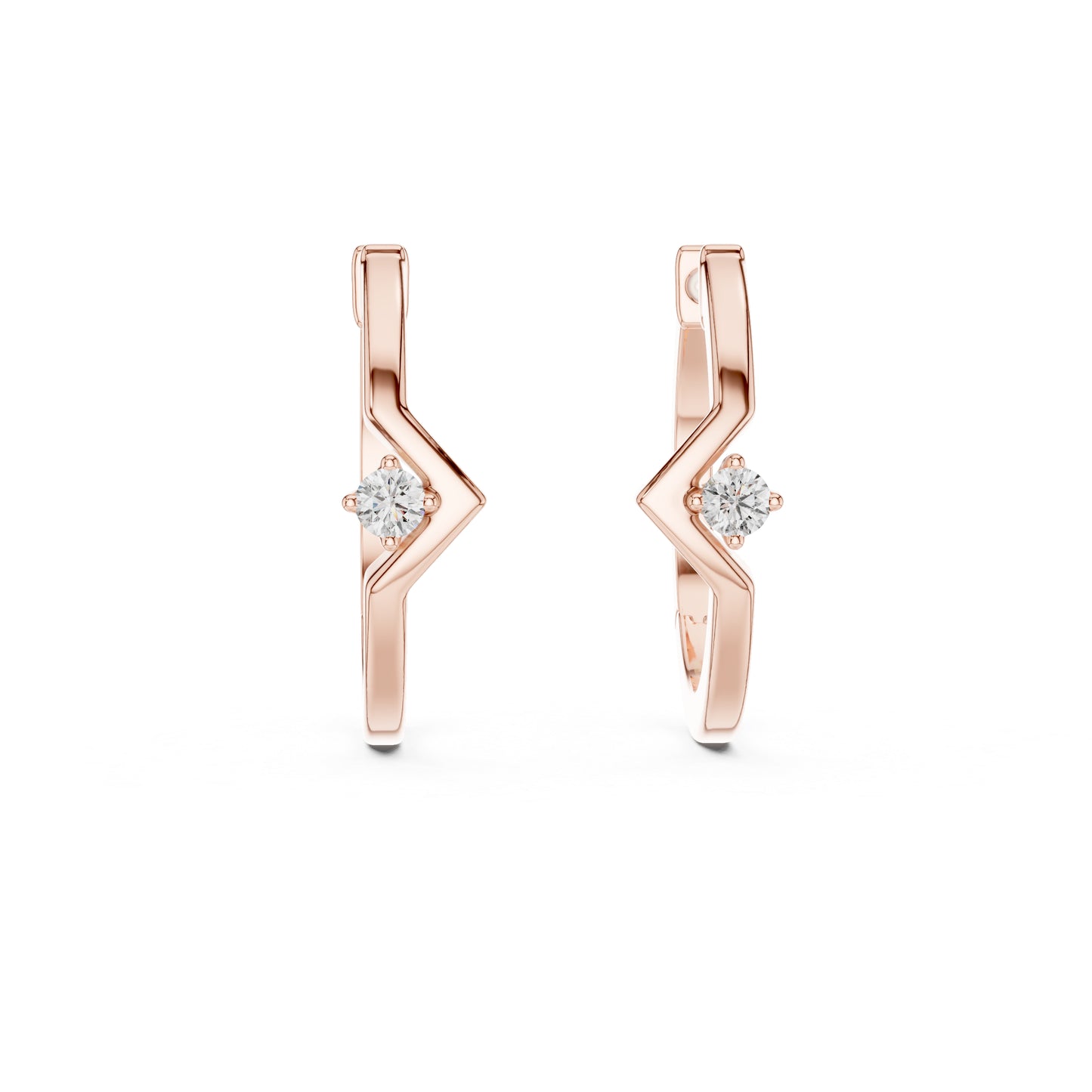 14K White Gold Round Cut Diamond Earrings for Women - Bridal Jewellery - Pure Carat