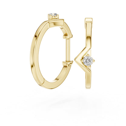 14K White Gold Round Cut Diamond Earrings for Women - Bridal Jewellery - Pure Carat