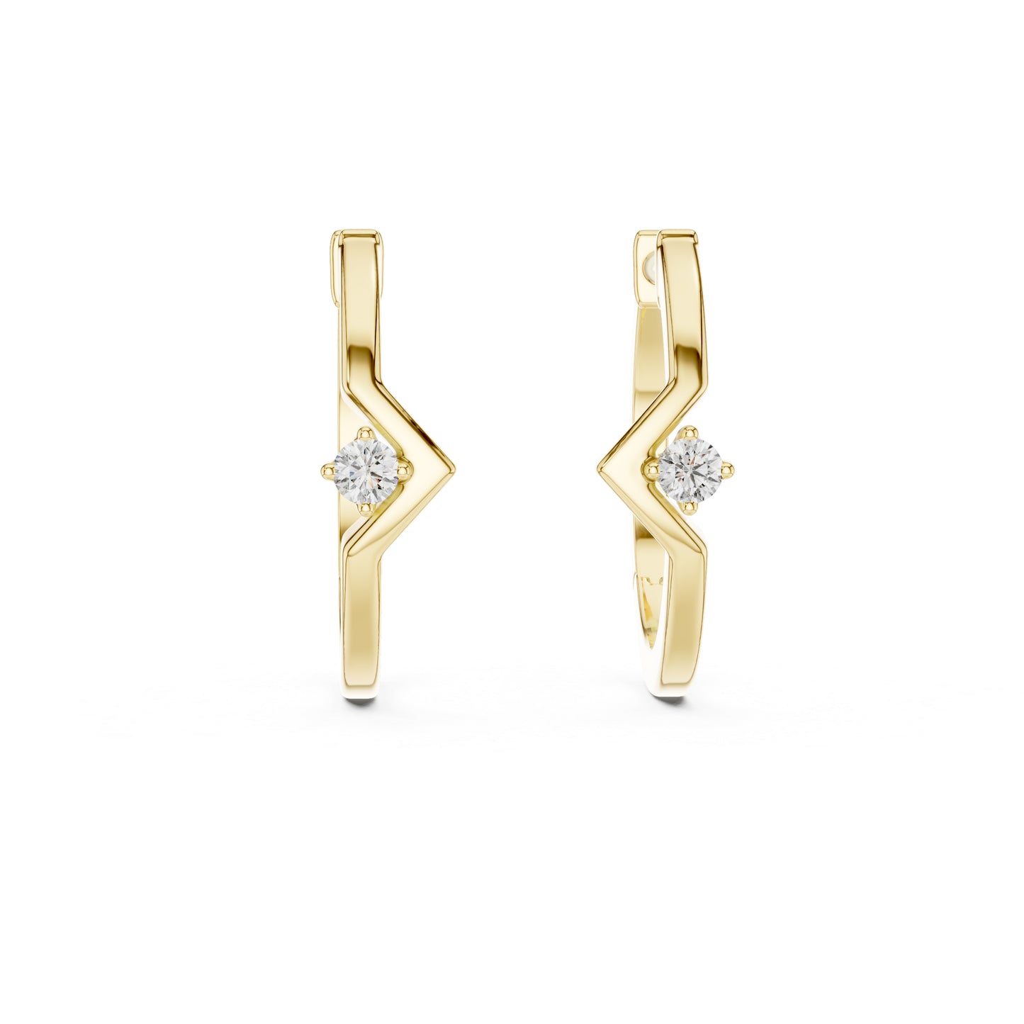 14K White Gold Round Cut Diamond Earrings for Women - Bridal Jewellery - Pure Carat