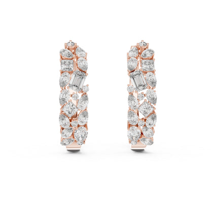 Princess, Pear & Emerald Lab-Grown Diamond Stud Earrings in 18K Yellow Gold - Pure Carat