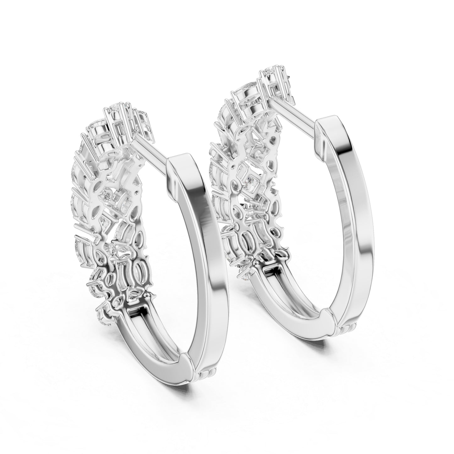 Princess, Pear & Emerald Lab-Grown Diamond Stud Earrings in 18K Yellow Gold - Pure Carat