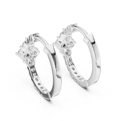 14K Rose Gold Round Cut Diamond Earrings for Women - Everyday Wear Jewellery - Pure Carat