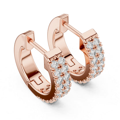 Pure Carat 14K White Gold Earrings with Round Lab-Grown Diamonds - Engagement Collection
