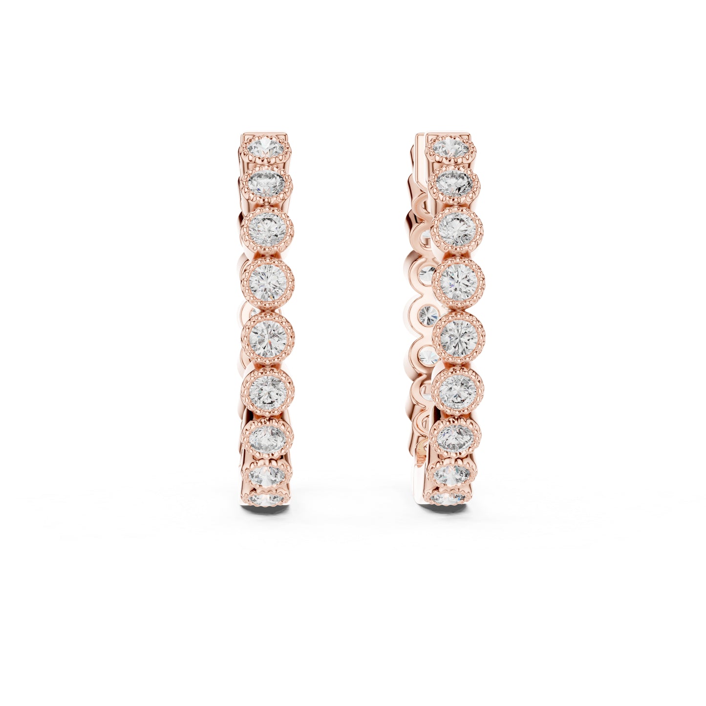 18K Yellow Gold Round Cut Diamond Drop Earrings for Women - Party Wear - Pure Carat