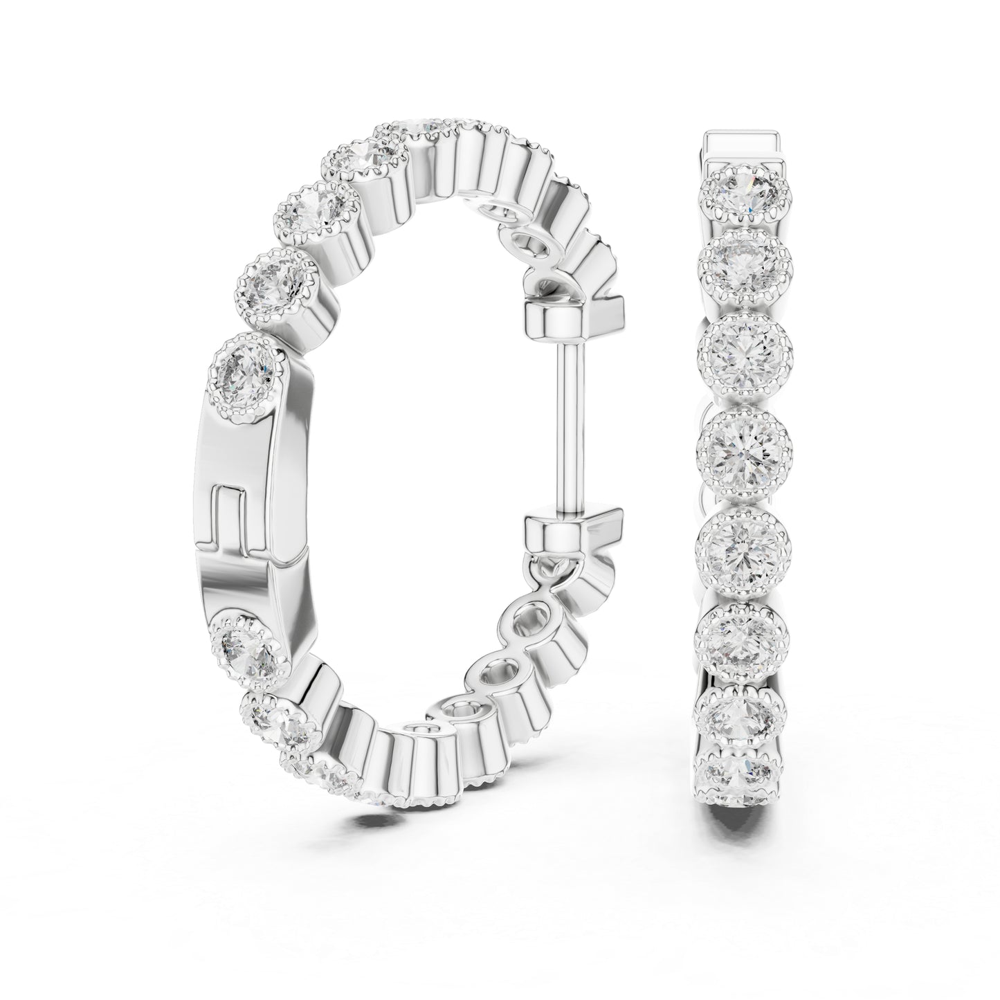 18K Yellow Gold Round Cut Diamond Drop Earrings for Women - Party Wear - Pure Carat
