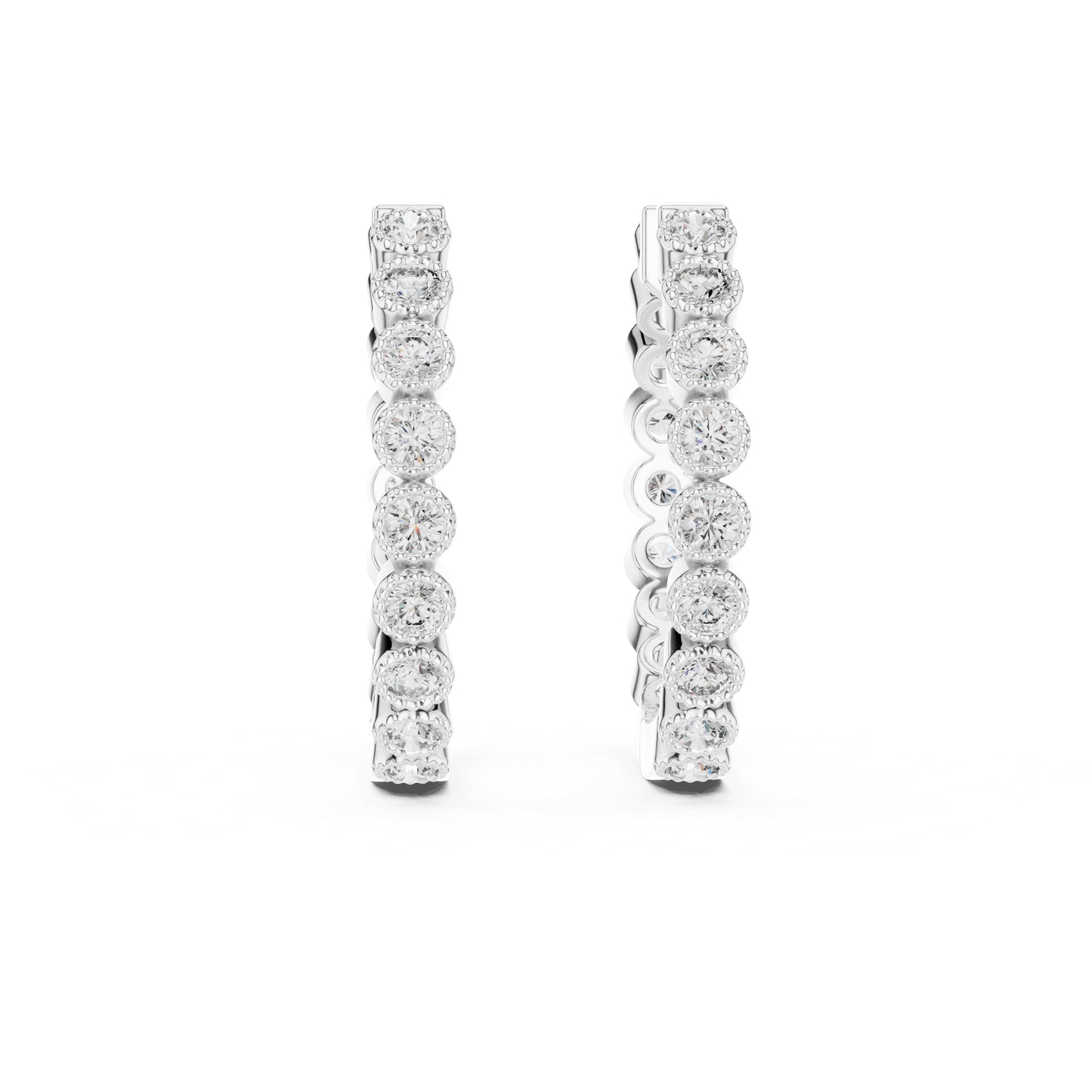 18K Yellow Gold Round Cut Diamond Drop Earrings for Women - Party Wear - Pure Carat