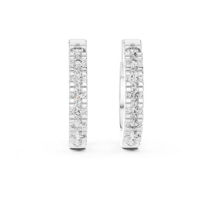 Women's Office Wear Round Lab-Grown Diamond Earrings - 14K Yellow Gold - Pure Carat