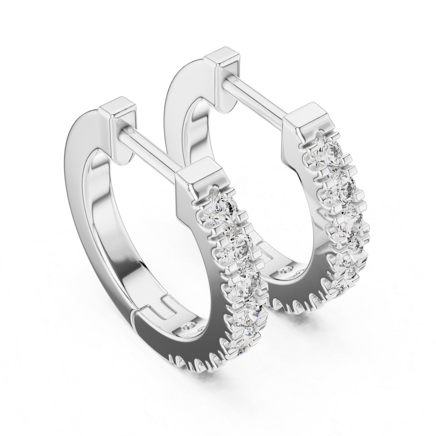 Women's Office Wear Round Lab-Grown Diamond Earrings - 14K Yellow Gold - Pure Carat
