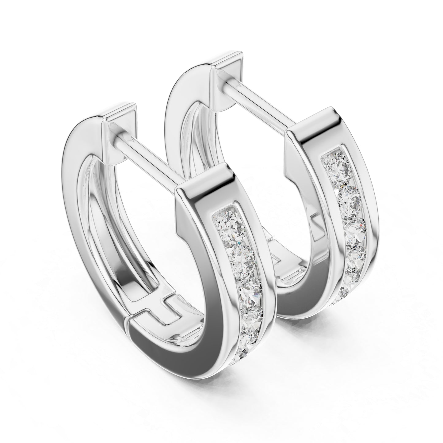 Elegant 18K Rose Gold Lab-Grown Round Diamond Earrings - Wedding Wear - Pure Carat