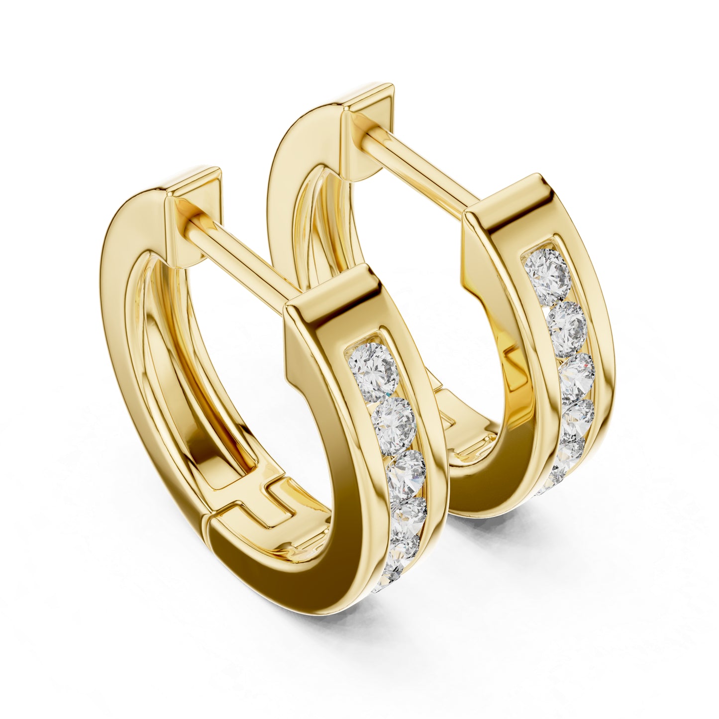 Elegant 18K Rose Gold Lab-Grown Round Diamond Earrings - Wedding Wear - Pure Carat