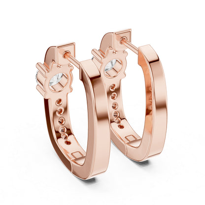 Everyday Wear Round Diamond Drop Earrings - 14K White Gold - Pure Carat