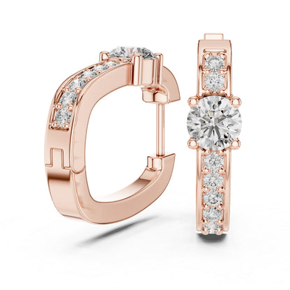 Everyday Wear Round Diamond Drop Earrings - 14K White Gold - Pure Carat