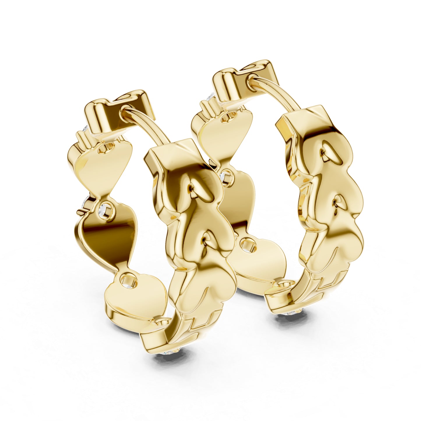 Elegant Round Lab-Grown Diamond Earrings | 14K Yellow Gold | Party Wear | Pure Carat