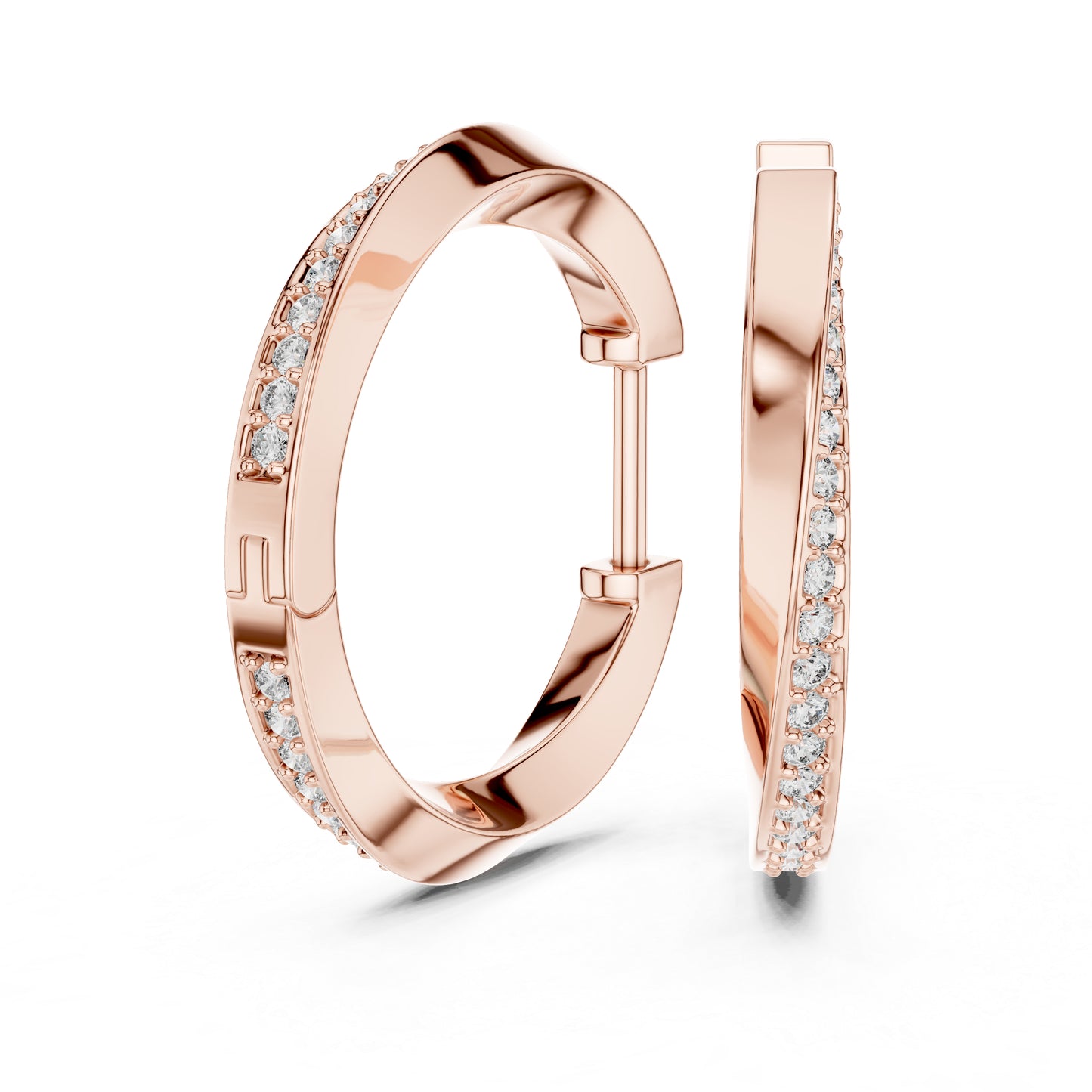 Women’s Office Wear Drop Earrings - Round Cut Diamonds - 18K Yellow Gold - Pure Carat