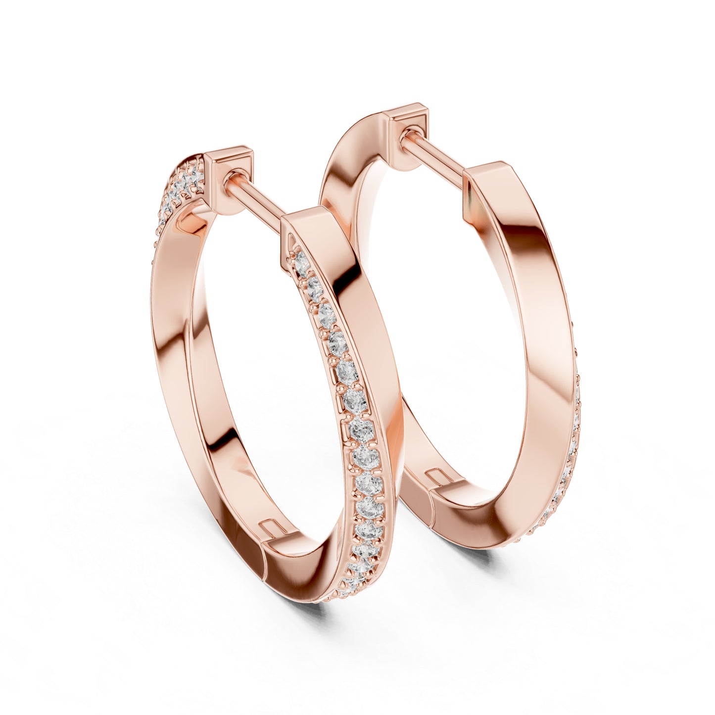 Women’s Office Wear Drop Earrings - Round Cut Diamonds - 18K Yellow Gold - Pure Carat