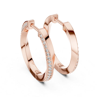 Women’s Office Wear Drop Earrings - Round Cut Diamonds - 18K Yellow Gold - Pure Carat