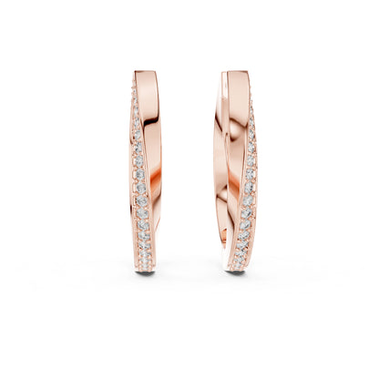 Women’s Office Wear Drop Earrings - Round Cut Diamonds - 18K Yellow Gold - Pure Carat