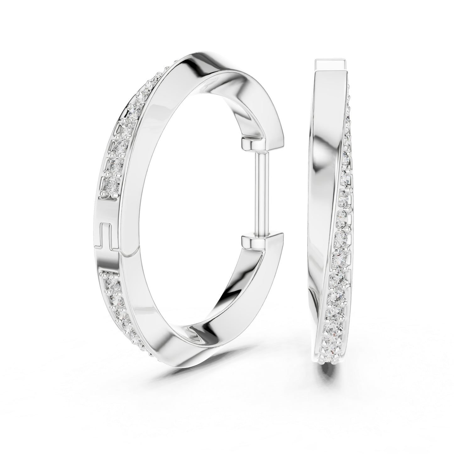 Women’s Office Wear Drop Earrings - Round Cut Diamonds - 18K Yellow Gold - Pure Carat