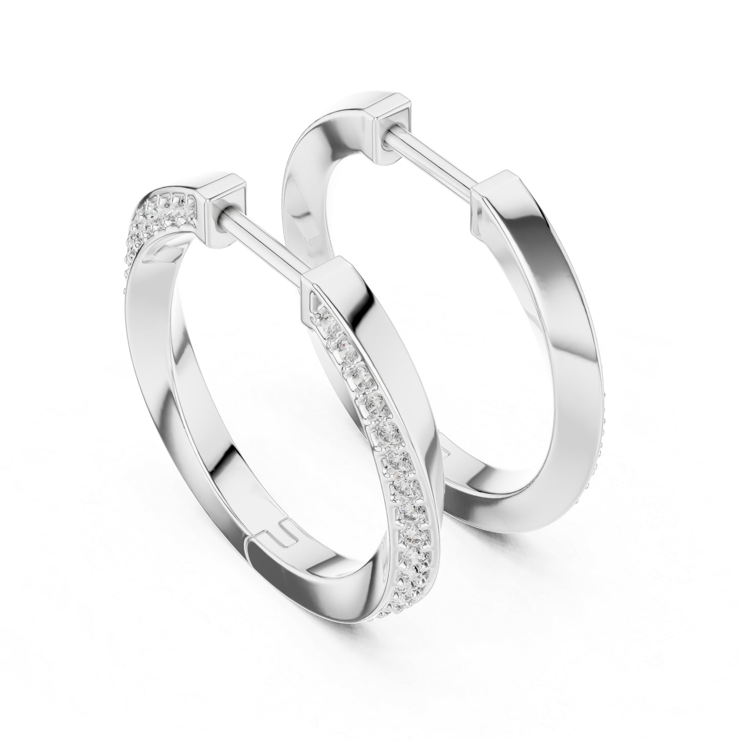 Women’s Office Wear Drop Earrings - Round Cut Diamonds - 18K Yellow Gold - Pure Carat