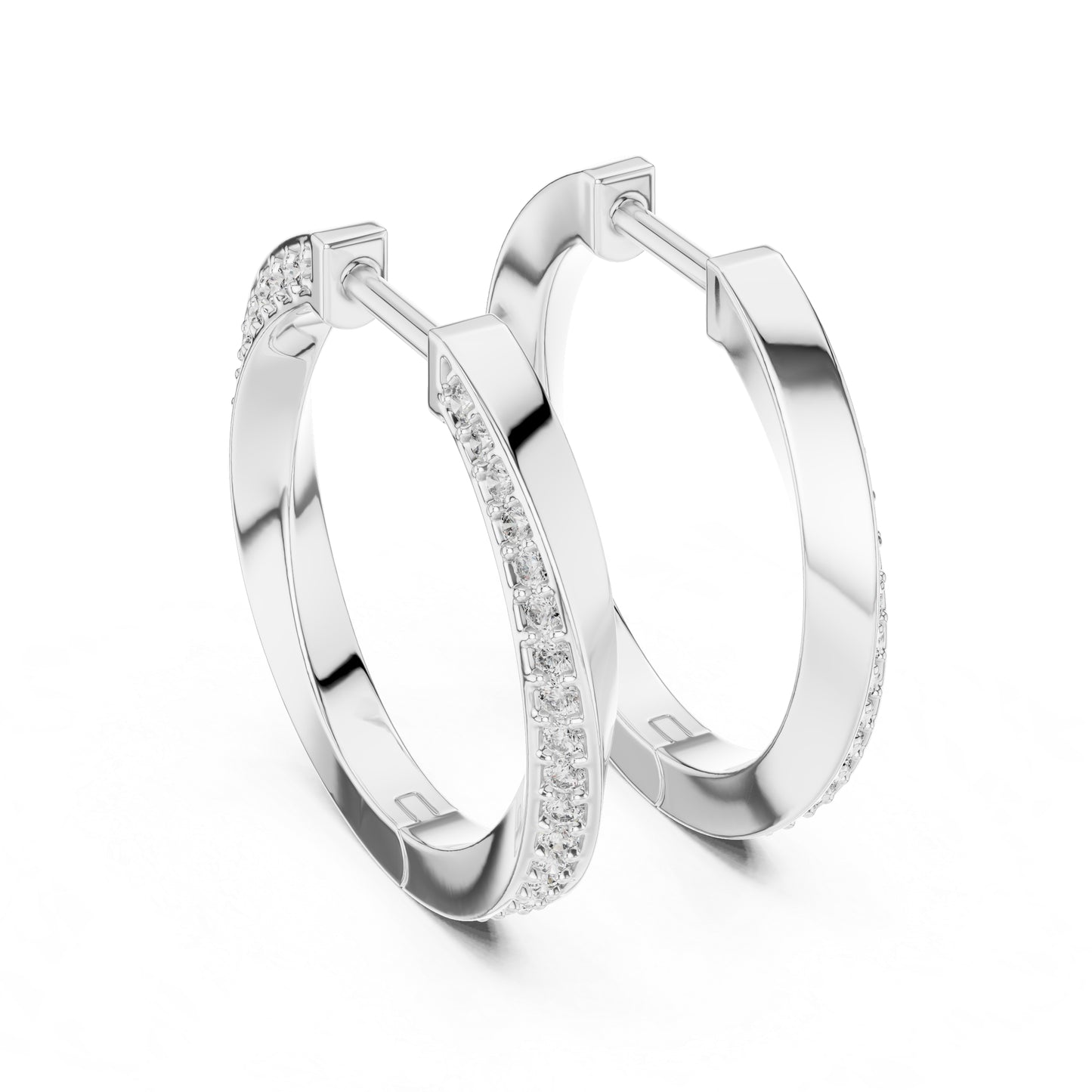 Women’s Office Wear Drop Earrings - Round Cut Diamonds - 18K Yellow Gold - Pure Carat