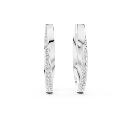 Women’s Office Wear Drop Earrings - Round Cut Diamonds - 18K Yellow Gold - Pure Carat