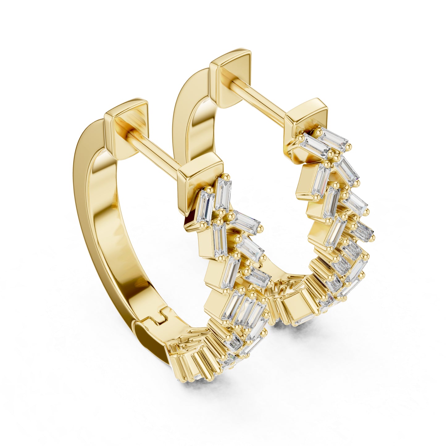 14K Rose Gold Lab-Grown Diamond Earrings for Women - Everyday Wear - Pure Carat